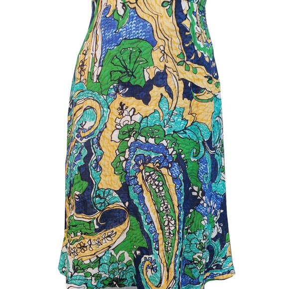 Kobi Halperin Sophie Dress Tropical Floral Linen Crew Neck A Line Sleeveless XS - Picture 3 of 8